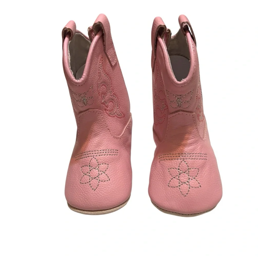 Mamtakon Leather Soft Soled Baby Cowgirl Boots 6-12m